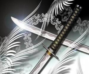 yapboz Katana, ninja ve samuray en ünlü silah
